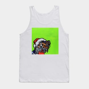 Papillon Dog Santa Tank Top